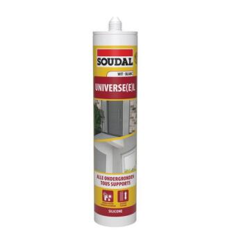 SOUDAL UNIVERSELE SILICONE WIT 310ML