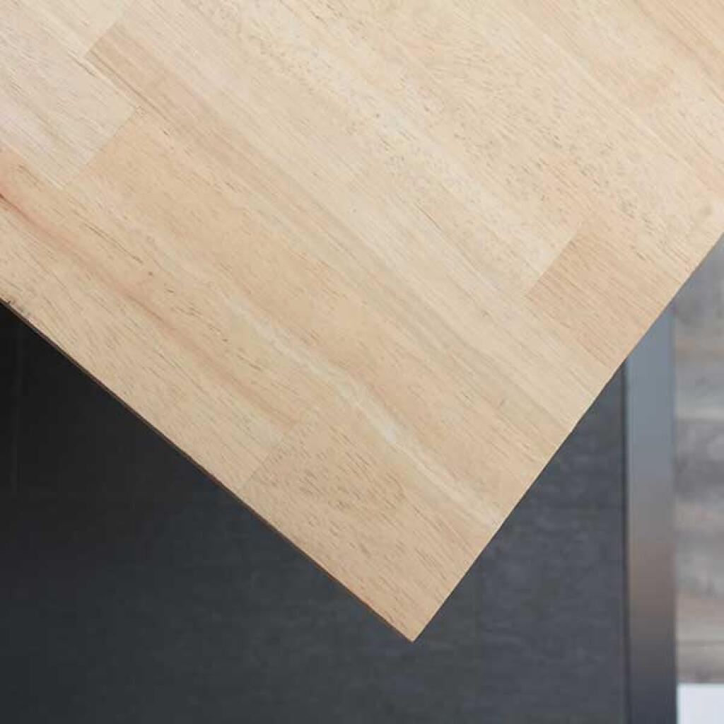 Werkblad massief rubberwood lamel 40mm 3050x1100m | Houtshop Van Gucht